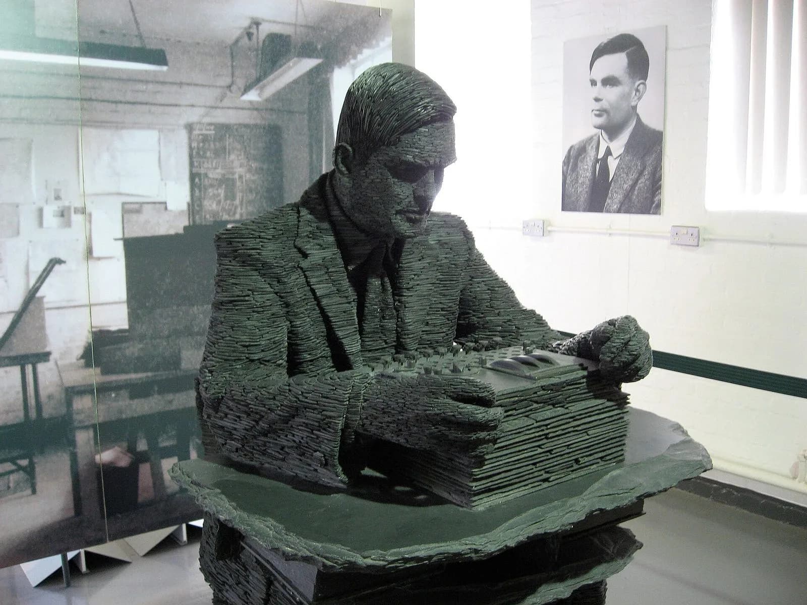 Portrait-style image of Alan Turing